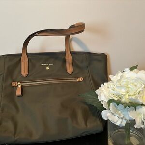 Michael Kors Nylon Large Tote w/ leather trim